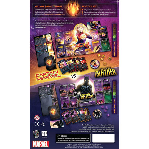 Jeu de société Marvel Dice Throne 2-Hero Box - Captain Marvel et Black Panther - Anglais