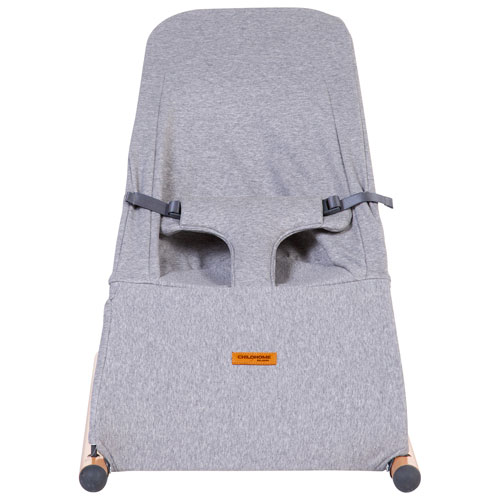 Childhome Evolux Bouncer/Portable Baby Lounger with Breathable Mesh - Jersey Grey