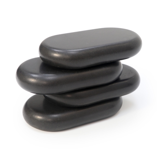 Master Massage 4 Pieces XXL Oversized Super Extra Large Oval Shape Basalt Massage Hot Stone Massage Stone Warm Stone Set-15cm x 8.6cm x