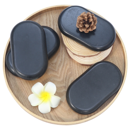 Master Massage 4 Pieces XXL Oversized Super Extra Large Oval Shape Basalt Massage Hot Stone Massage Stone Warm Stone Set-15cm x 8.6cm x