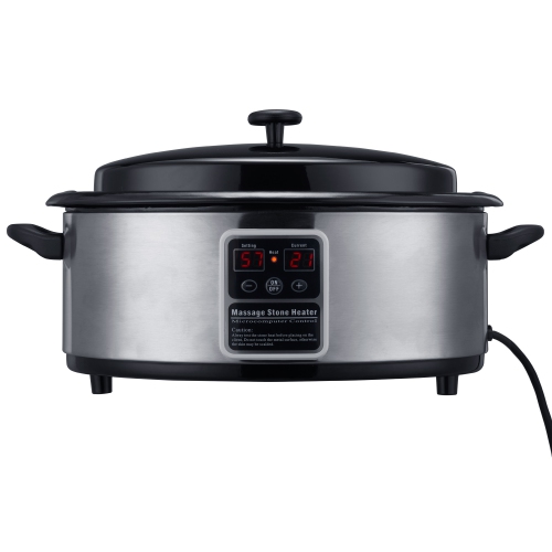 Master Massage 6 Quart LED Hot Stone Warmer with Digital Display– Stainless Steel Hot Stone Heater Portable- Massage Stone Heating Device for Massage