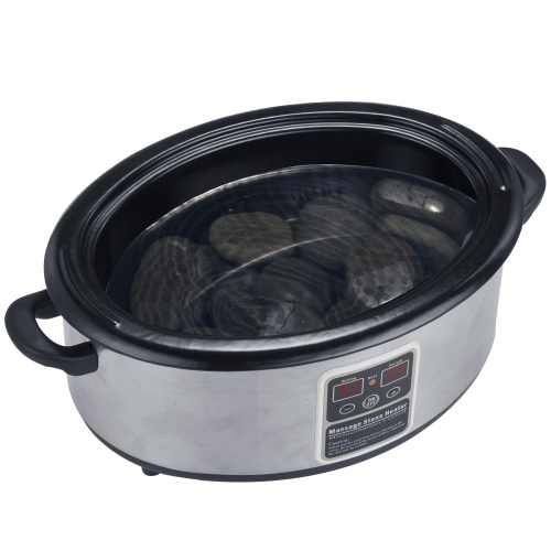 Master Massage 6 Quart LED Hot Stone Warmer with Digital Display– Stainless Steel Hot Stone Heater Portable- Massage Stone Heating Device for Massage