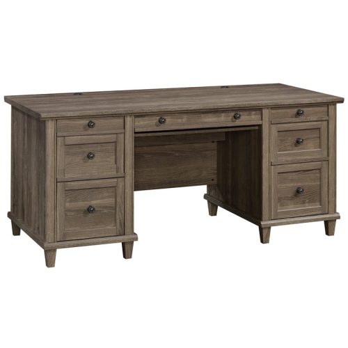 SAUDER  Hammond Contemporary Wood Executive Desk In Emery Oak [This review was collected as part of a promotion