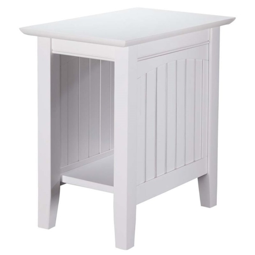 LEO & LACEY  Chair Side Table In In White