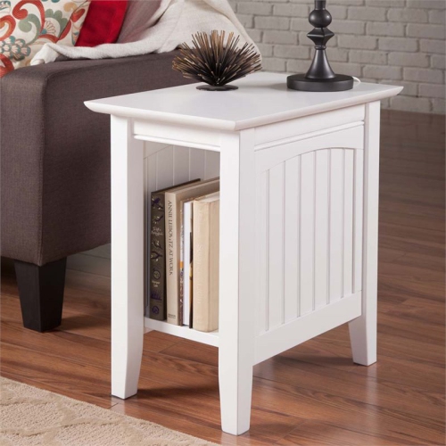 Leo & Lacey Chair Side Table in White