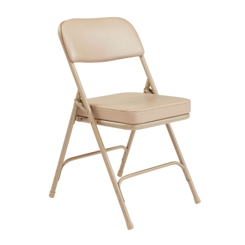 NPS 3200 Series 32" Premium Vinyl Upholstered Folding Chair in Beige