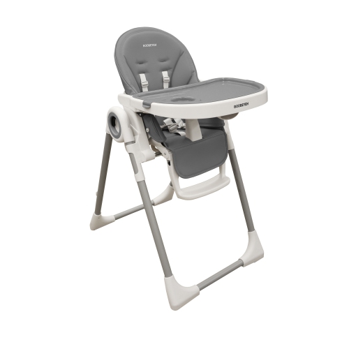Boobeyeh, tronassimo model h2 foldable high baby dining chair for kids, dark grey