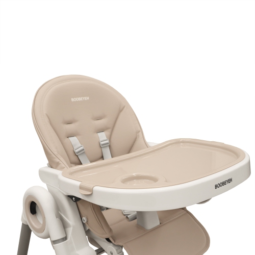 Boobeyeh, tronassimo model h2 foldable high baby dining chair for kids, light grey