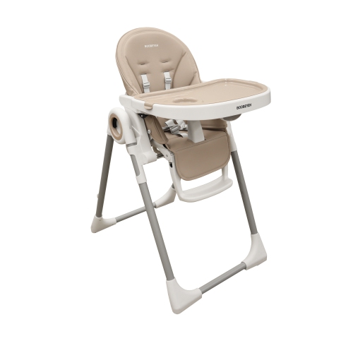 Boobeyeh, tronassimo model h2 foldable high baby dining chair for kids, light grey