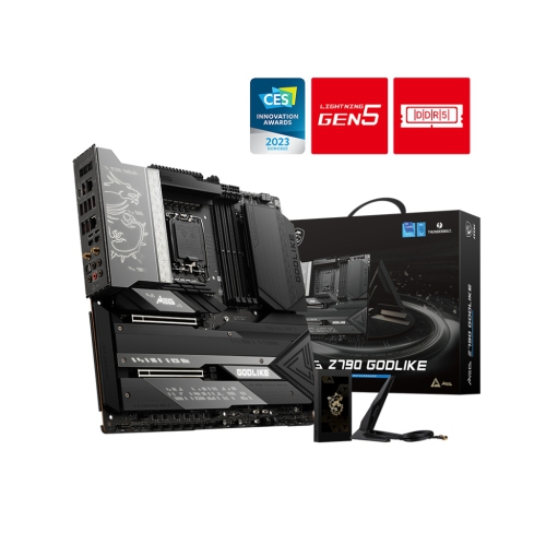 MSI MEG Z790 GODLIKE, Intel EATX LGA 1700, prend en charge un processeur de 12th/13th génération, 4 DIMM DDR5, PCIe 5,0, M.2 x 7, ports USB 3,2 de ty