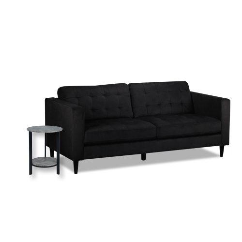 ITY International - 2 Tier Round Side Table, 15.75" x 23.6", Cement Gray