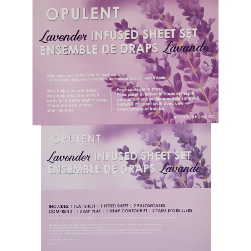 Cotton House - Lavender Infused Sheet Set, Double Size, Light Grey