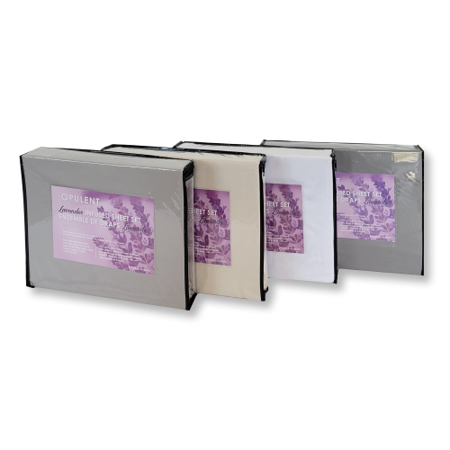 Cotton House - Lavender Infused Sheet Set, Double Size, Light Grey