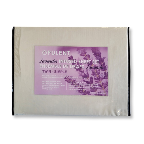 COTTON HOUSE  - Lavender Infused Sheet Set, Twin Size In Ivory