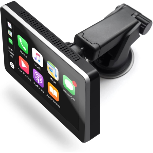 Image 1 of 5.. Car and Driver INTELLIDASH+ with Apple Carplay and Android Auto, 7 Inch IPS Touchscreen Multimedia Player with Bluetooth