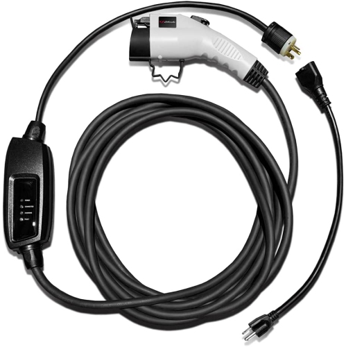 Chargeur EV portable de niveau 1 et niveau 2 - Jusqu'à 16 A, fonctionne avec des prises 120 V ou 240 V, câble de charge de 28 pieds, charge les EV 3