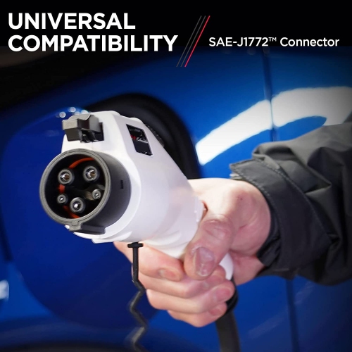 Chargeur EV portable de niveau 1 et niveau 2 - Jusqu'à 16 A, fonctionne avec des prises 120 V ou 240 V, câble de charge de 28 pieds, charge les EV 3