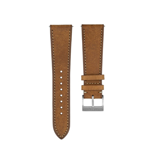 Band & Bezel Martino Leather Watch Strap 18mm - Brown