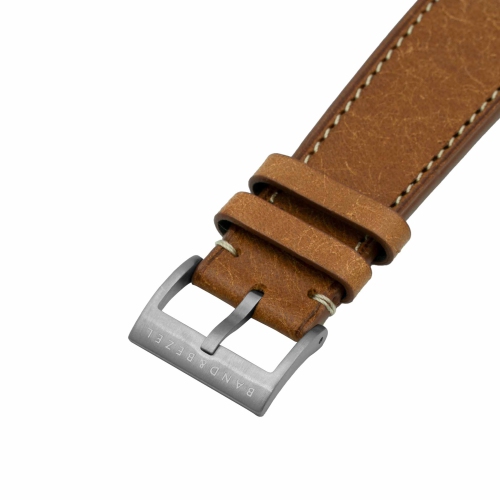 Bracelet et lunette en cuir Martino de 18 mm pour montre - Brun