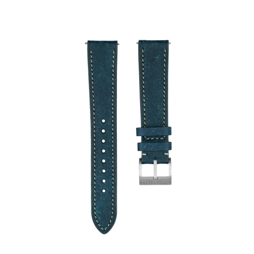 Band & Bezel Martino Leather Watch Strap 18mm - Blue