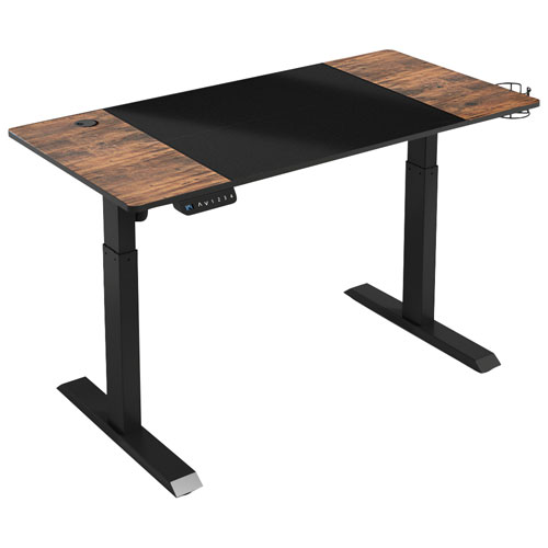 LjubLjana 47" Electric Height Adjustable Sit-Stand Desk - Black/Wood