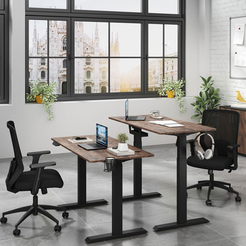 LjubLjana 47" Electric Height Adjustable Sit-Stand Desk - Wood
