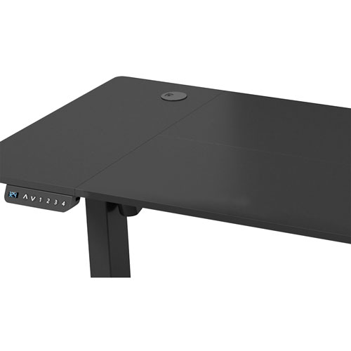 Bureau assis/debout électrique à hauteur réglable de 53 po de LjubLjana - Noir