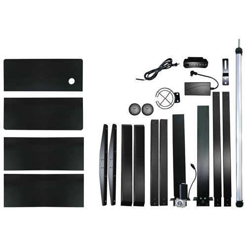 Bureau assis/debout électrique à hauteur réglable de 53 po de LjubLjana - Noir