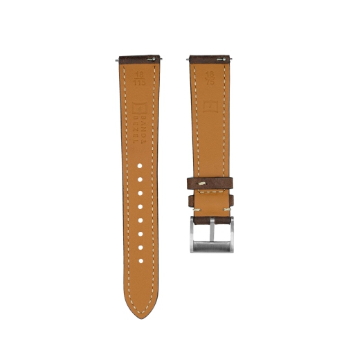 Band & Bezel Martino Leather Watch Strap 20mm - Dark Brown