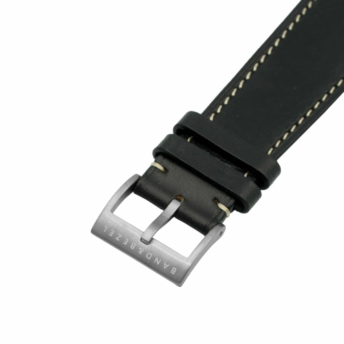 Bracelet et lunette en cuir ChromExcel 22 mm - Noir onyx