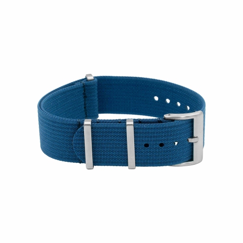 Band & Bezel Rib NATO Watch Strap - 20mm - Deep Blue