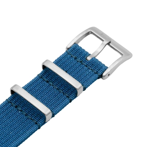 Band & Bezel Rib NATO Watch Strap - 20mm - Deep Blue
