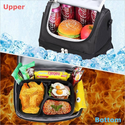 Leakproof Cooler Tote Bag Freezable Lunch Bag w/ Shoulder Strap for Women/Men