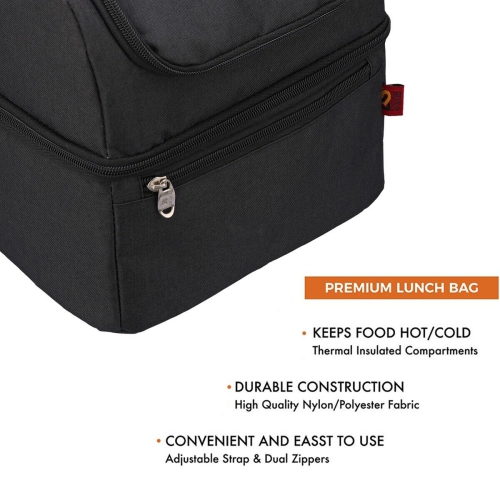 Leakproof Cooler Tote Bag Freezable Lunch Bag w/ Shoulder Strap for Women/Men