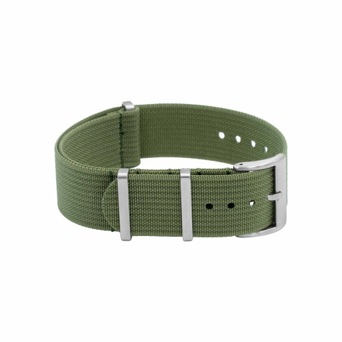 Band & Bezel Rib NATO Watch Strap - 20mm - Army Green