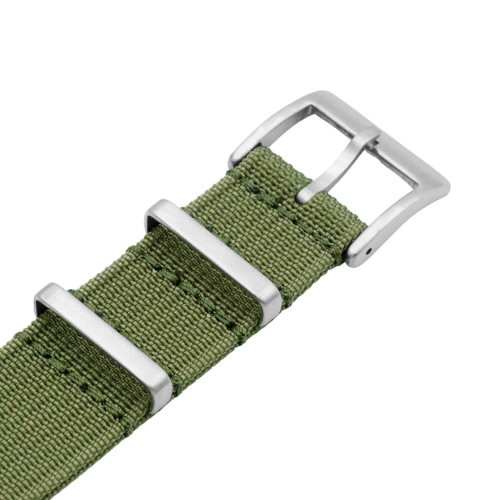 Band & Bezel Rib NATO Watch Strap - 20mm - Army Green