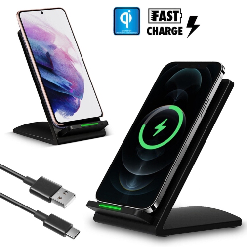 YELLOW-PRICE  15W Qi-Certified Fast Wireless Charging Stand for Galaxy S21 S20 Iphone 12 11 Xs