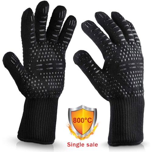 Gants de barbecue Extreme 1472 résistant à la chaleur, gants de four et tapis de cuisson, rouge antiadhésif