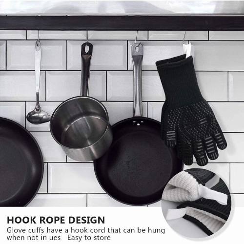 Gants de barbecue Extreme 1472 résistant à la chaleur, gants de four et tapis de cuisson, rouge antiadhésif