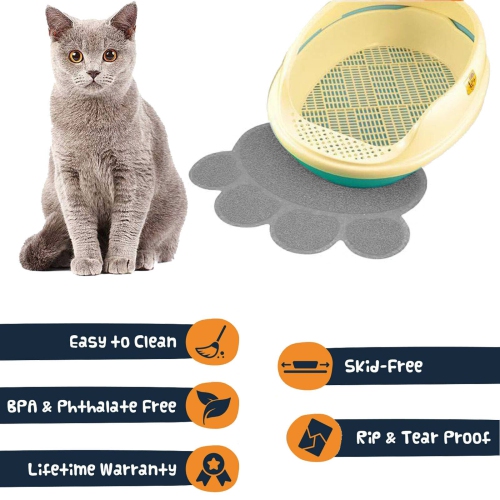 Silicone Absorbent Waterproof Pet Feeding Mat 12"x16"