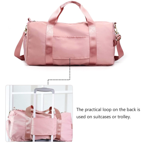 Women Gym Duffle Bag With Swimming Set - Bathing Suits & PU Coated Cap & Goggles