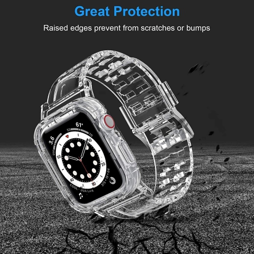 Rugged Protective Case with TPU Band Strap for Apple Watch Series 1 2 3 4 5 6 SE