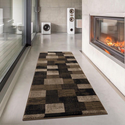 Rug Branch Contemporary Geometric Checkered Indoor Rug