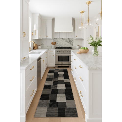 Rug Branch Contemporary Geometric Checkered Indoor Rug