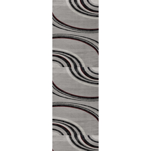 RUG BRANCH  Neri Contemporary Abstract Grey/black Indoor Area Rug