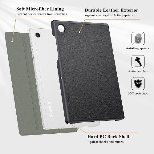 [SupeRShield] Étui folio avec support pour iPad de 9e génération/8e génération de 10.2 po - Étui mince et antichoc avec support pour téléphone