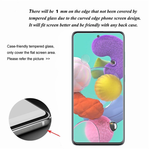 Samsung Galaxy A71 5G Screen Protector with Camera Lens Protectors, Bubble Free/Fingerprint Unlock/Anti-Scratch/HD Clear Tempered Glass Protector for