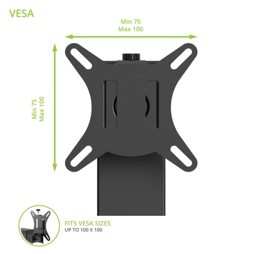 Kanto DTS1000 Universal Height Adjustable Desktop Monitor Stand for 17-inch to 32-inch Monitors