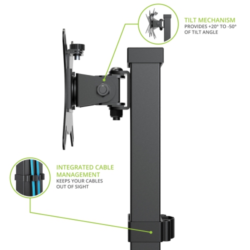 Kanto DTS1000 Universal Height Adjustable Desktop Monitor Stand for 17-inch to 32-inch Monitors