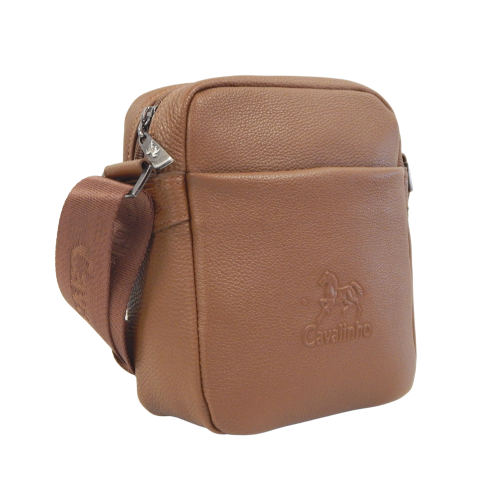 Cavalinho Leather Shoulder Bag Crossbody Traveler - Camel - handmade in Portugal
